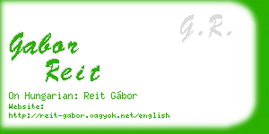 gabor reit business card